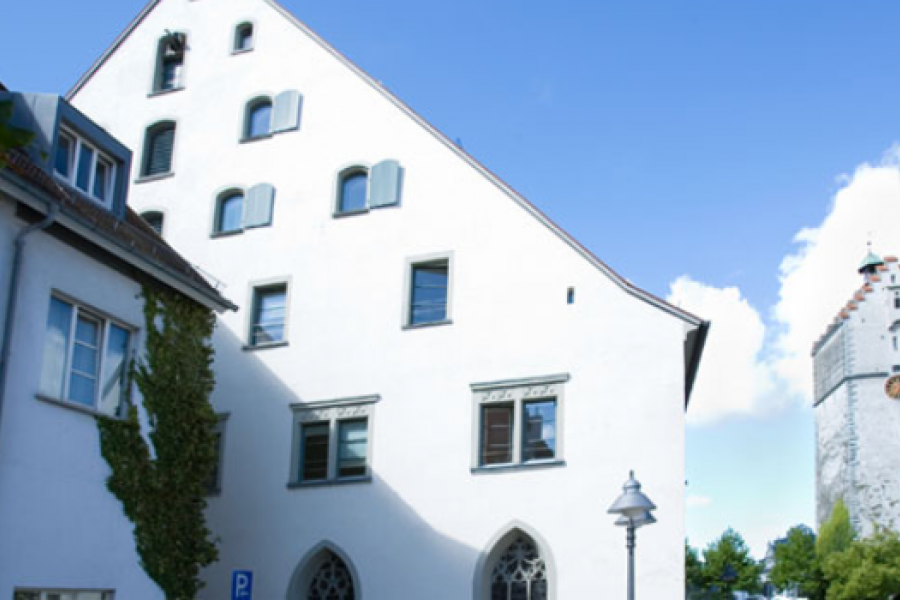 Blick vom Spital in Richtung Kirche - Andrologie-Standort Ravensburg